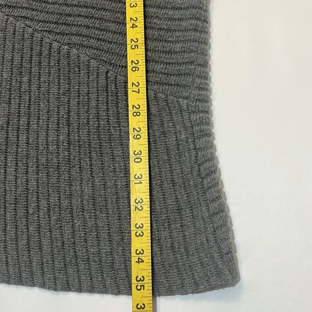 ASTR The Label Women’s Sweater Dress Wool Blend Gray Medium Short Sleeve Ribbed - Picture 5 of 8